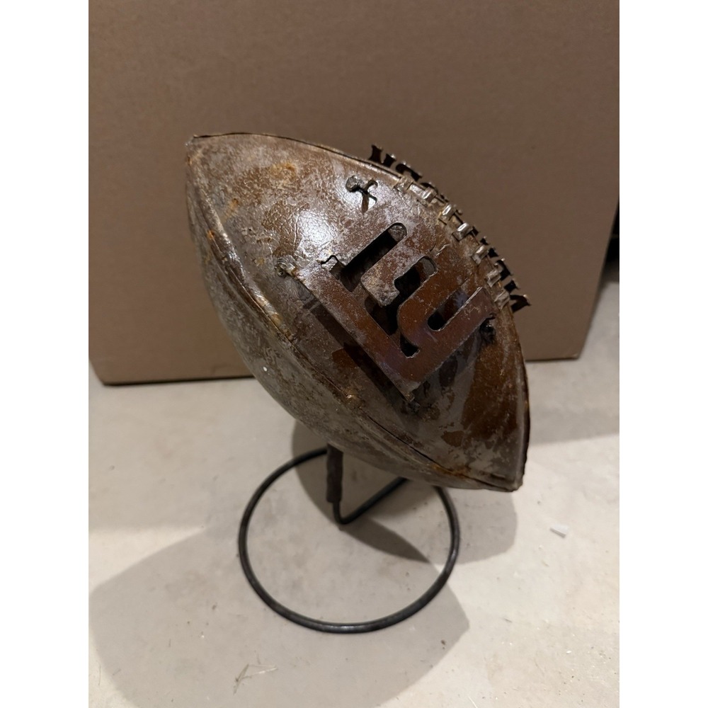 New York Giants Brass Metal Football‎ With Stand Vintage Collectible RARE